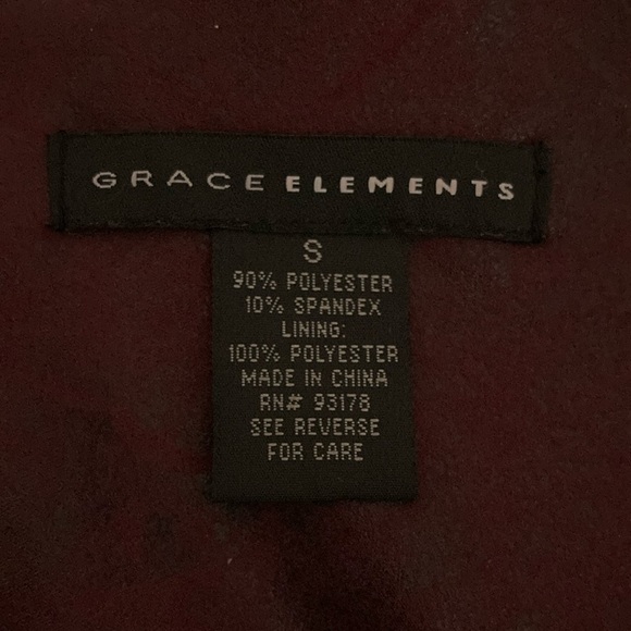 Grace Elements Red Faux Leather Jacket with Waterfall Lapels - size Small - Picture 2 of 14